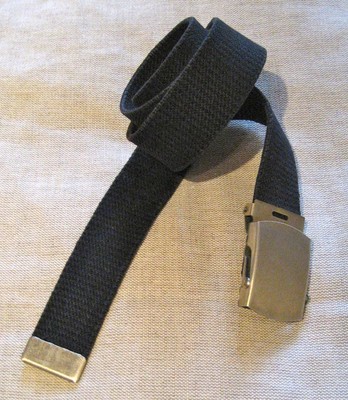 Black webbed nun's belt